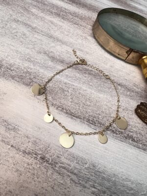 Pulseira medalha lisa