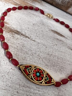 Colar pedras naturais boho