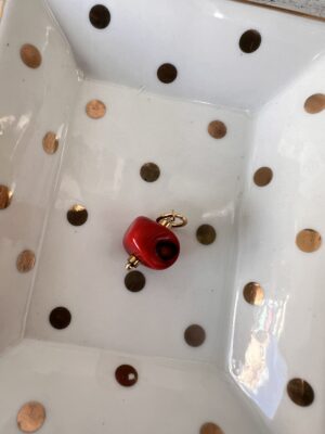 Pingente coral orgânico vermelho