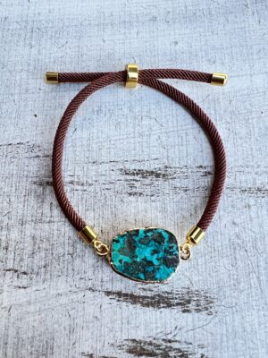 Pulseira boho com turquesa